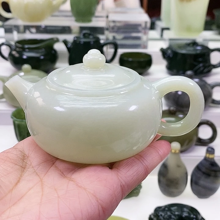 未镶嵌和田玉挂件1*1茶壶