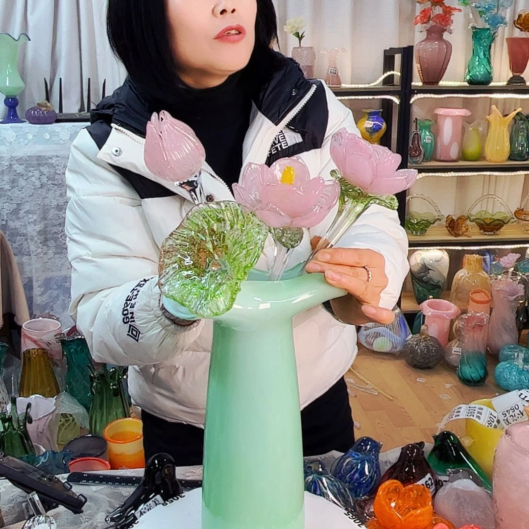 汤****4花1瓶家悦美居琉璃摆件