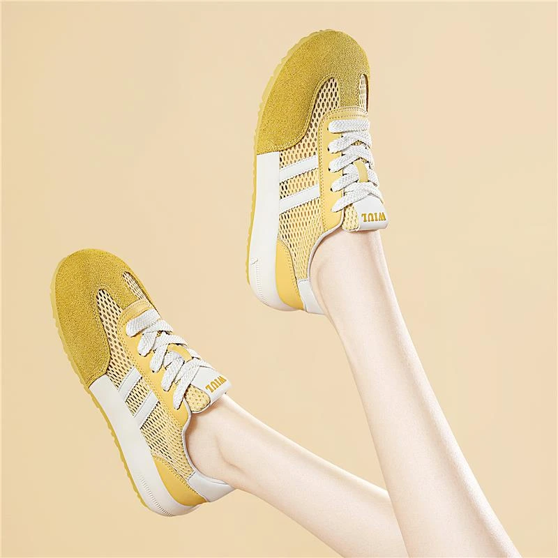 【香港轻奢Sakurano&樱央】时尚时尚真皮厚底德训鞋女夏季2025新