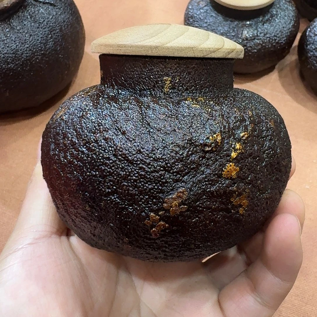 一***好中号金斑柚子茶叶罐茶周边