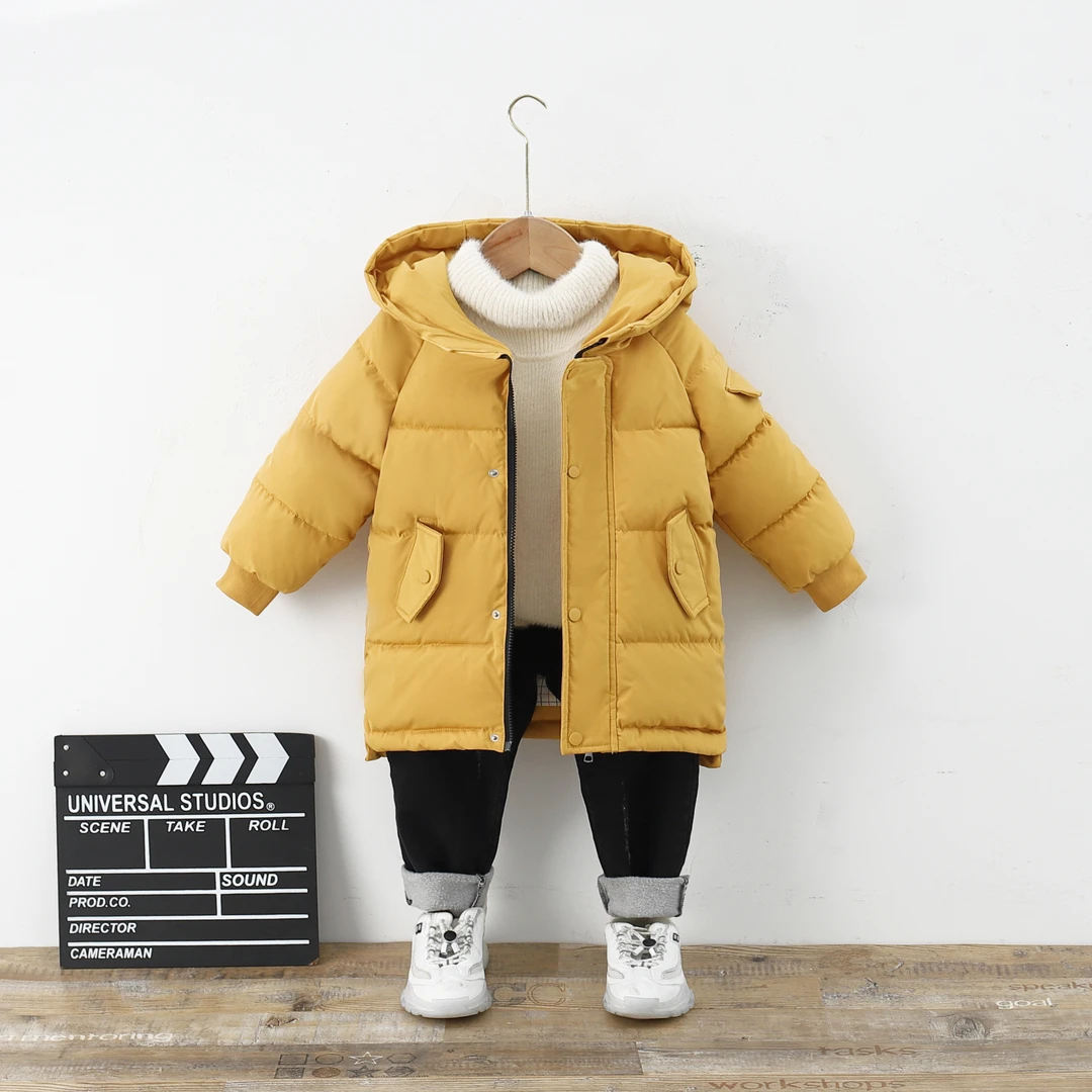 2024新款棉服中长款儿童中大童棉袄秋冬棉服连帽童装加厚韩版保暖