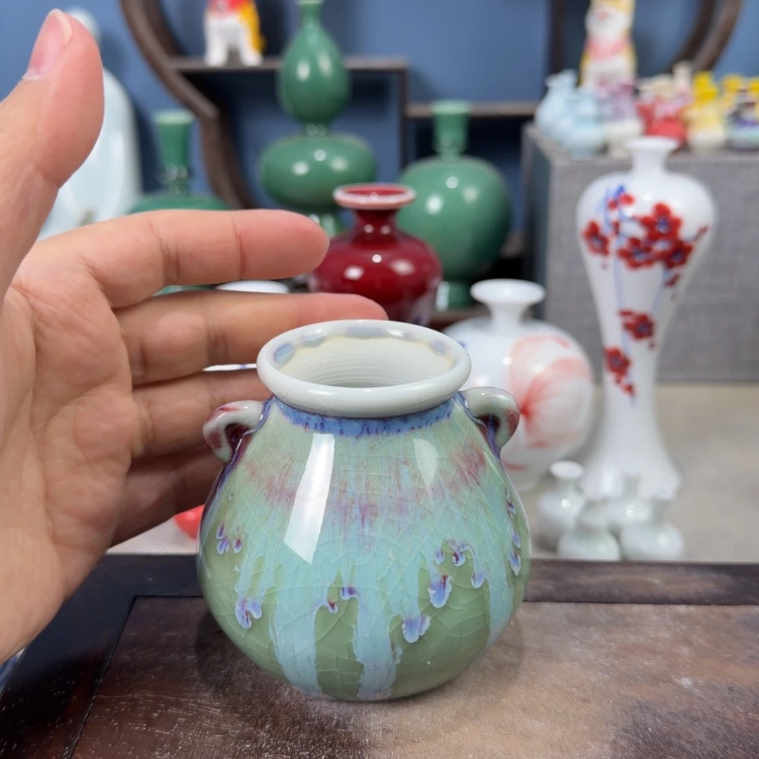 陶瓷手工小花器摆件