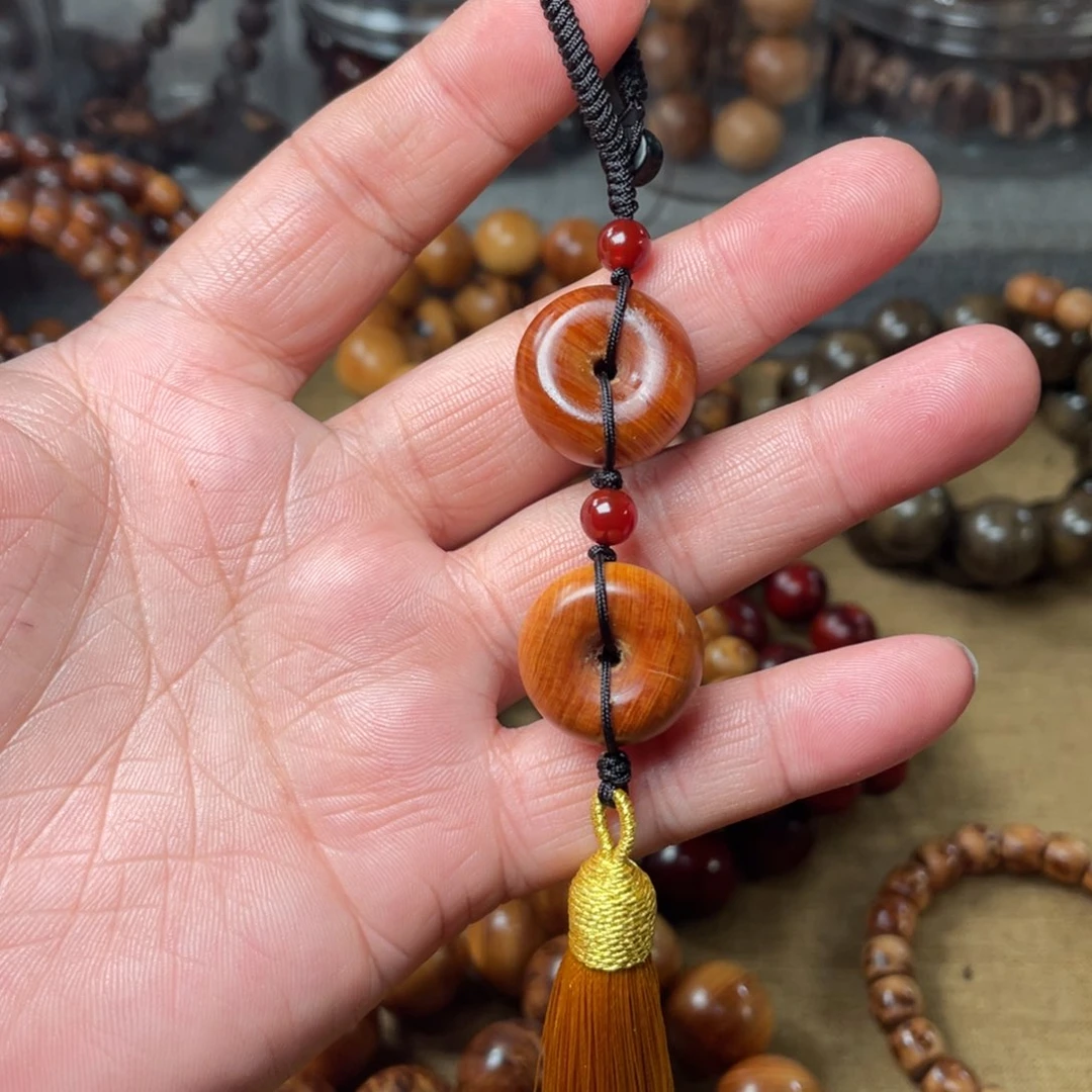 柏木（崖柏）其他崖柏高油平安扣挂件瑕疵