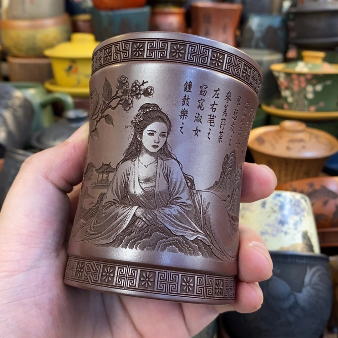 紫砂公道杯宜兴全手工紫砂杯