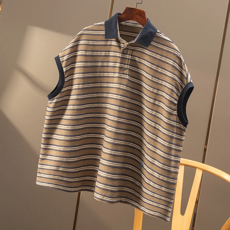 太好看！法G立体撞色条纹POLO领包肩短袖T恤春天家女66A1 特