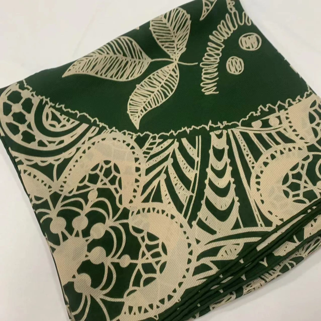 110 6D双乔纱巾-春花嫩嫩 106cm丝巾