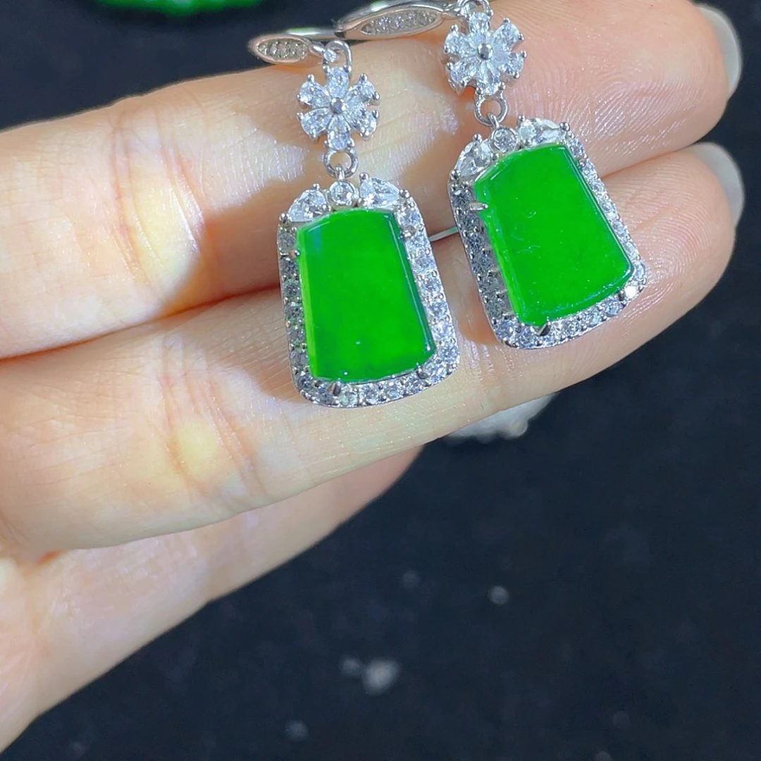 翡翠吊坠(不含链)银S925镶嵌