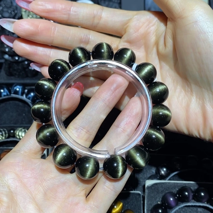 黑曜岩手链未镶嵌抹***?