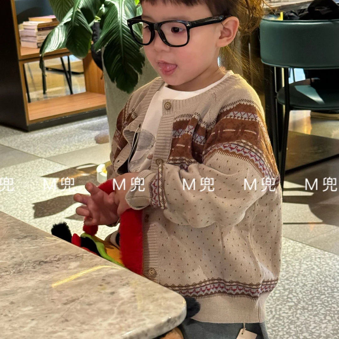 25年春季新款森系风格男女同款儿童小童开衫