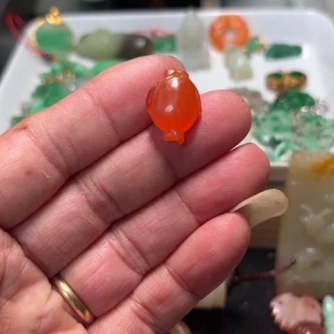 玛瑙/玉髓颈饰合金道*