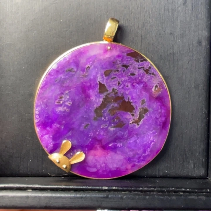 苏纪石（舒俱来）18K金镶嵌圆牌