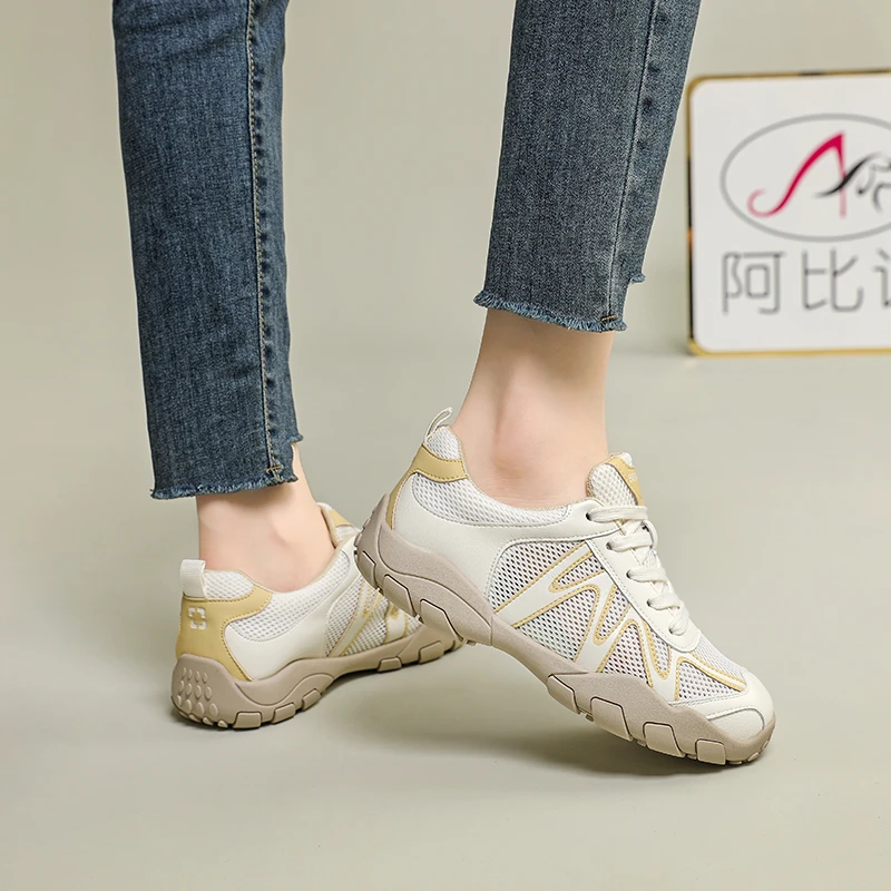阿比让新款网格透气轻便百搭运动休闲时尚潮流通勤女鞋JJX6020