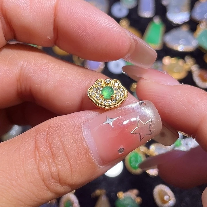 翡翠银S925镶嵌颈饰