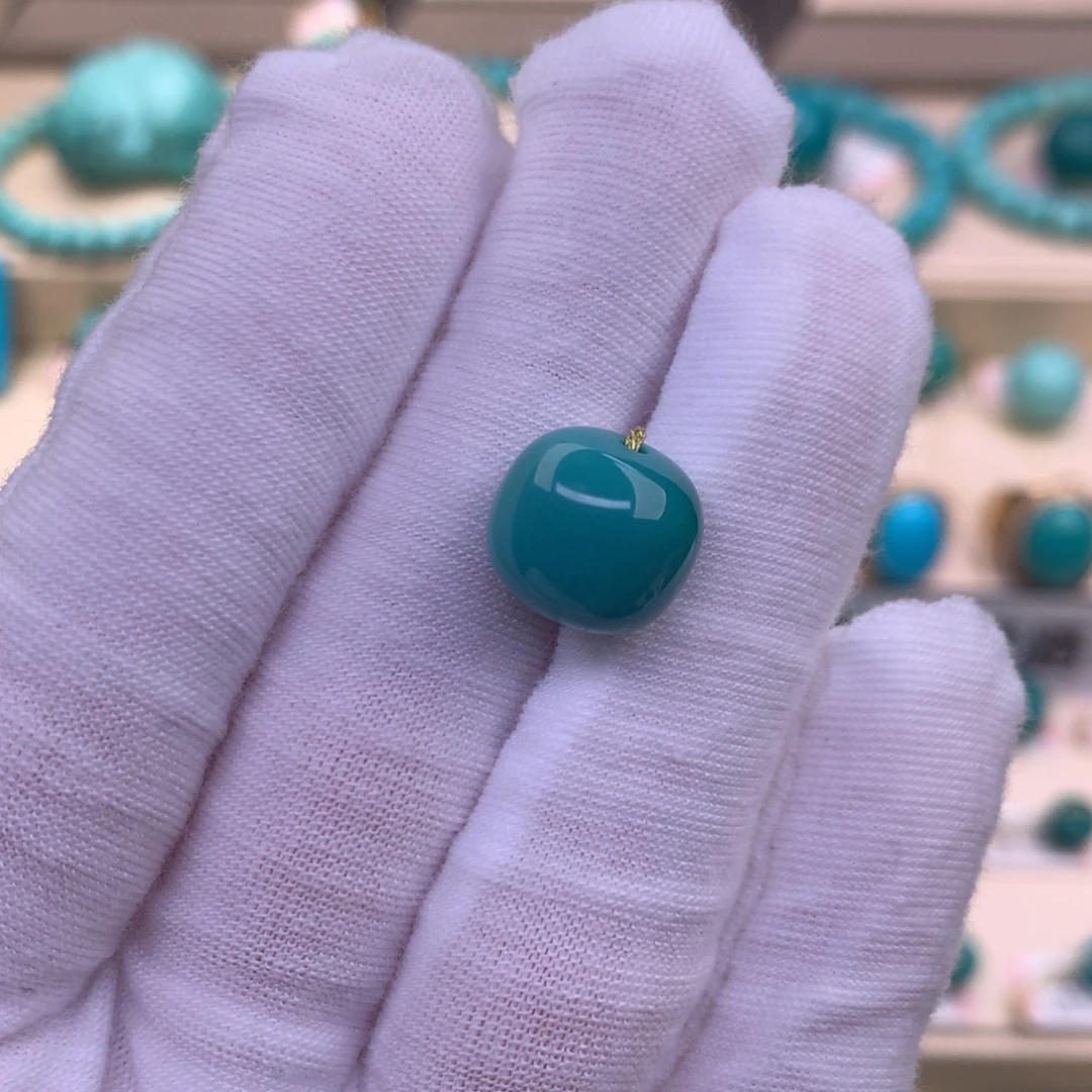 未镶嵌绿松石珠宝奇石11.8×10.6