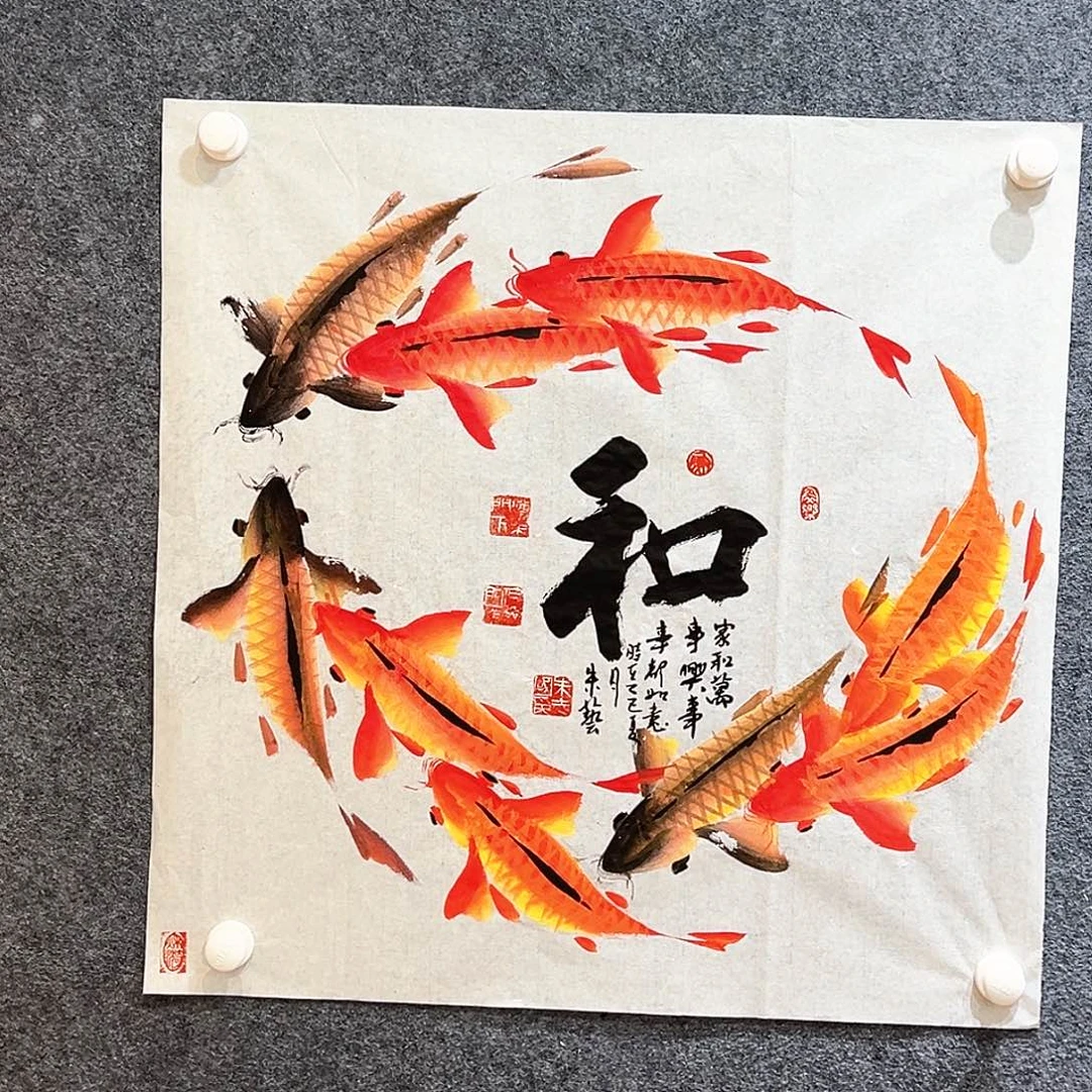 国画纯手绘系列画心