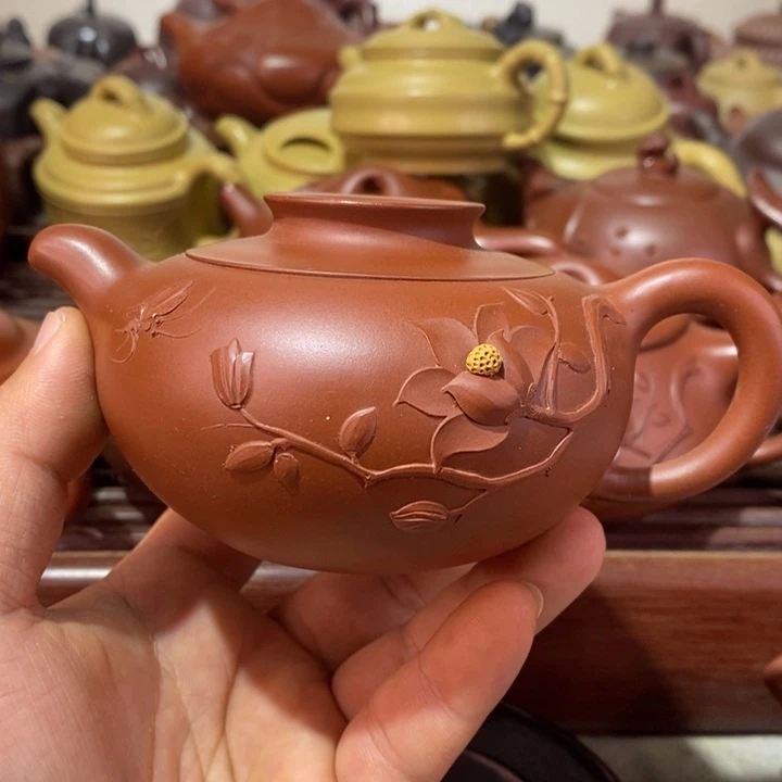 紫砂茶壶半*妆精工制作