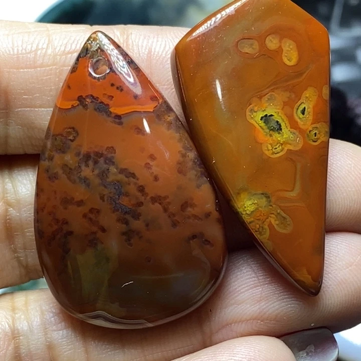 玛瑙/玉髓颈饰足银镀金镶嵌卓*