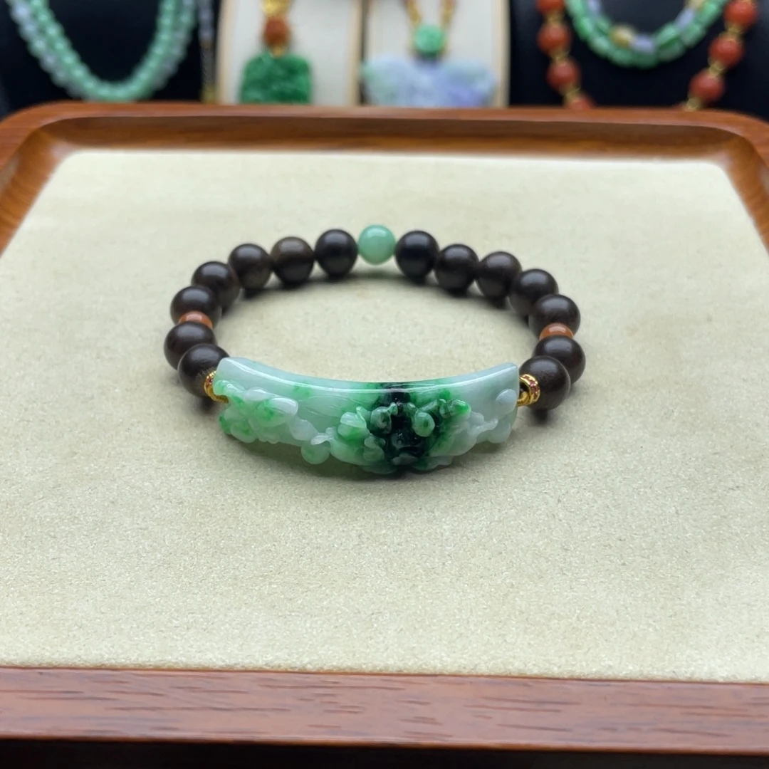 翡翠未镶嵌手链翡翠手牌