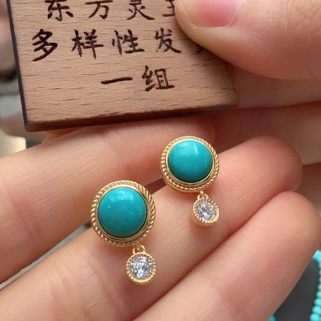 绿松石银S925镶嵌颈饰