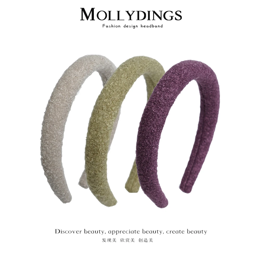 秋冬高颅顶发箍女海绵高级感头箍羊羔毛洗脸毛绒2025新款压发发卡