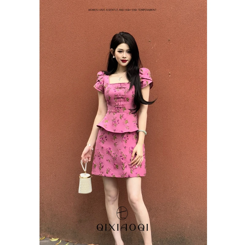 七小七Sicily【东方佳人】新中式国风改良假两件连衣裙女春夏季