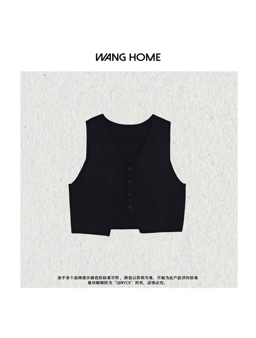 QINY CX-不规则马甲 简约高级感百搭时尚叠穿马甲 不包邮