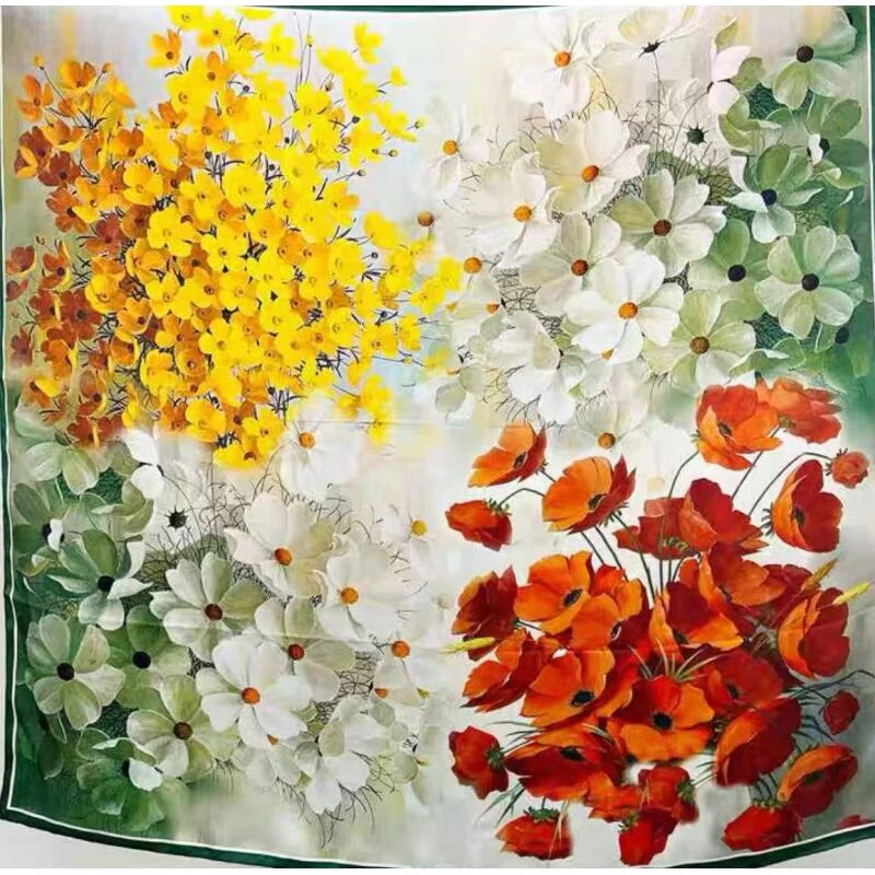 L908 四色花开   布料60*60左右