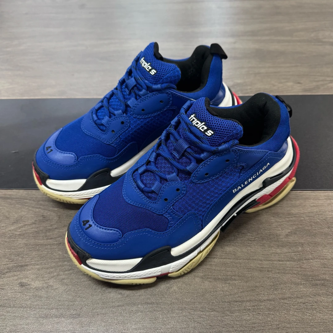 99新 Balenciaga/巴黎世家 巴黎世家triples蓝色 41码休闲鞋
