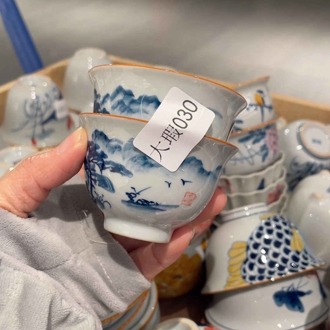 有瑕釉下彩纯手绘