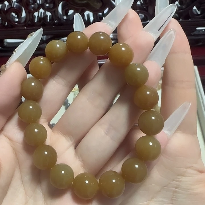 手链未镶嵌和田玉（糖玉）