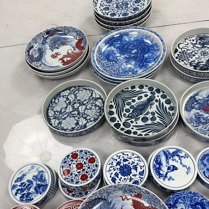 瓷片双龙戏珠大胡乘景德镇
