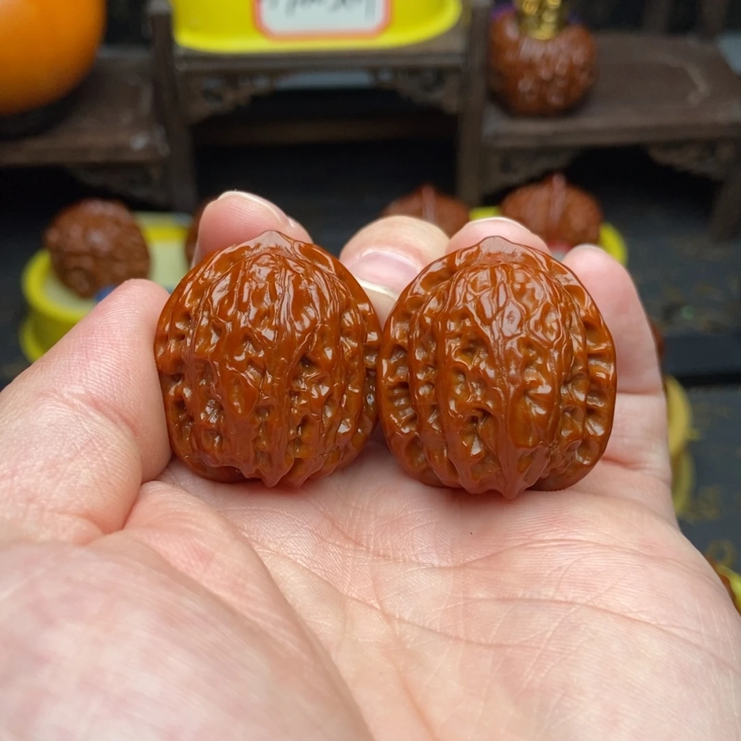 文玩核桃吊坠31龙胆元宝