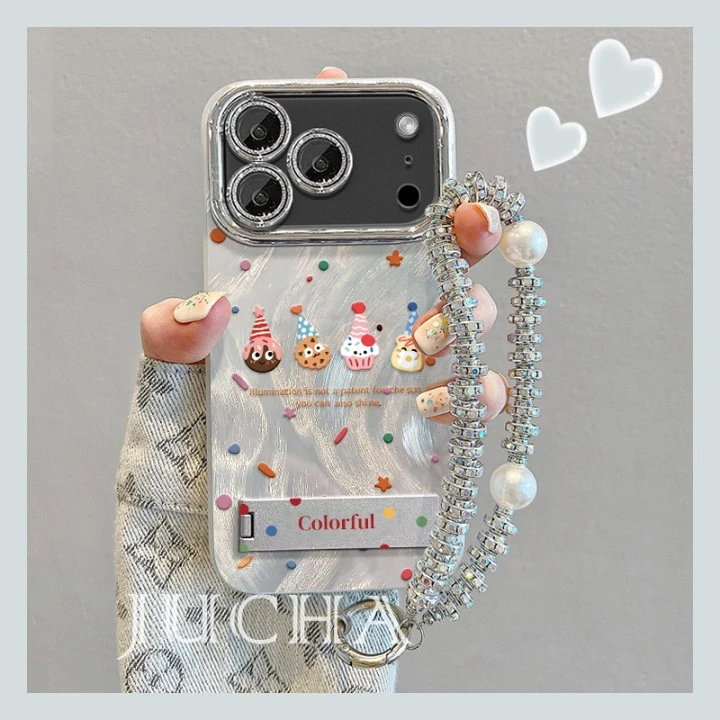 彩色小饼干适用苹果17promax手机壳新款17pro大视窗硅胶软壳高级