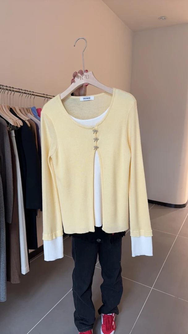 韩国设计师档口长袖one mone