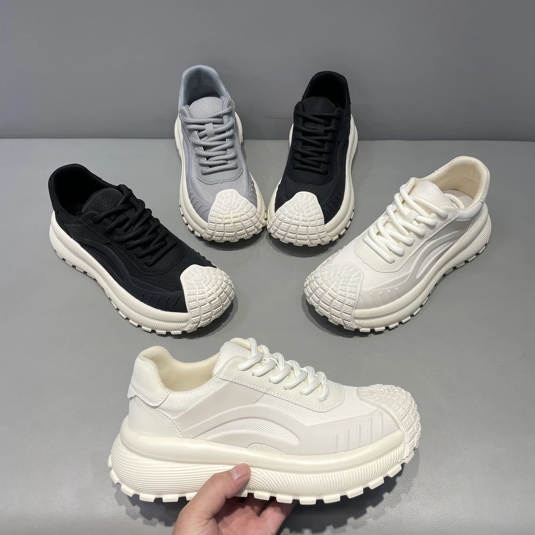 男士户外工装厚底增高透气运动休闲老爹鞋时尚潮流舒适百搭皮鞋码