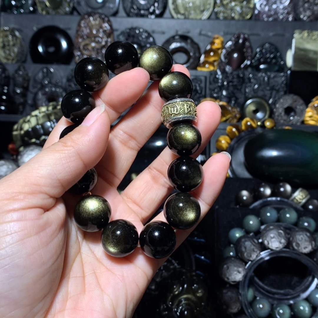 食***君黑曜岩未镶嵌珠宝奇石