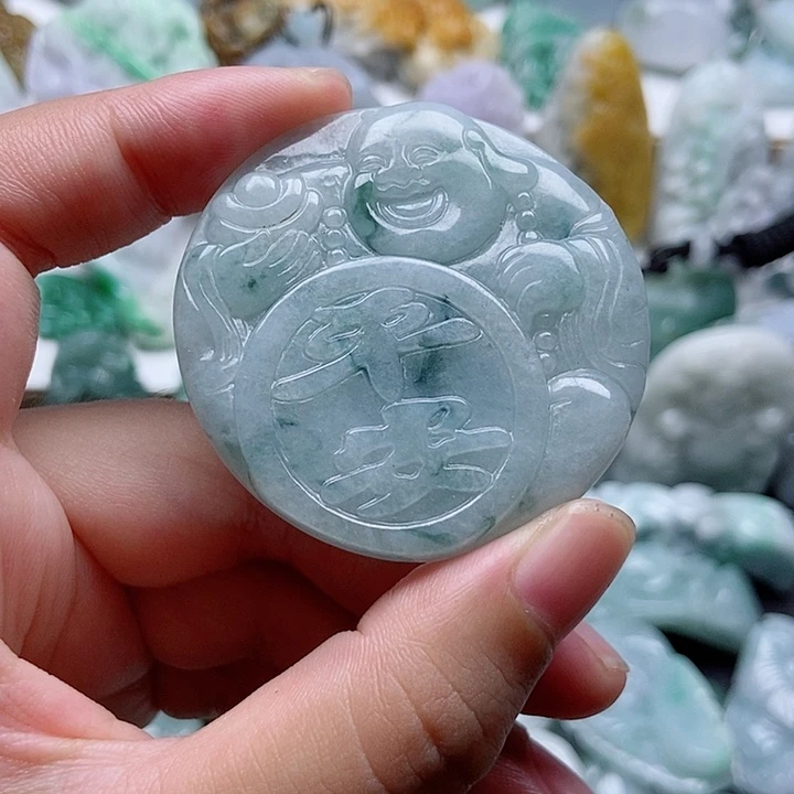 翡翠未镶嵌吊坠(不含链)1