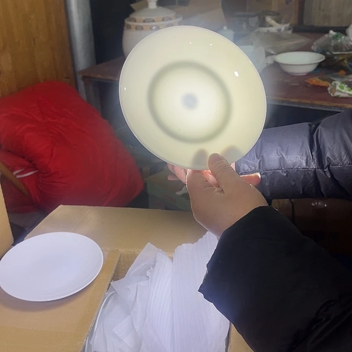 瓷片云白6.5英寸骨碟六个，包邮