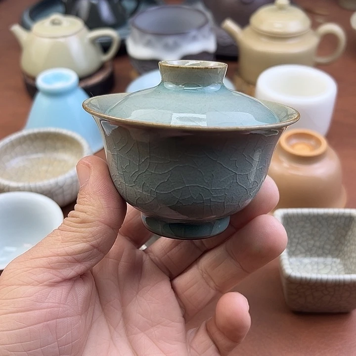 哥窑二才盖碗哈哈哈