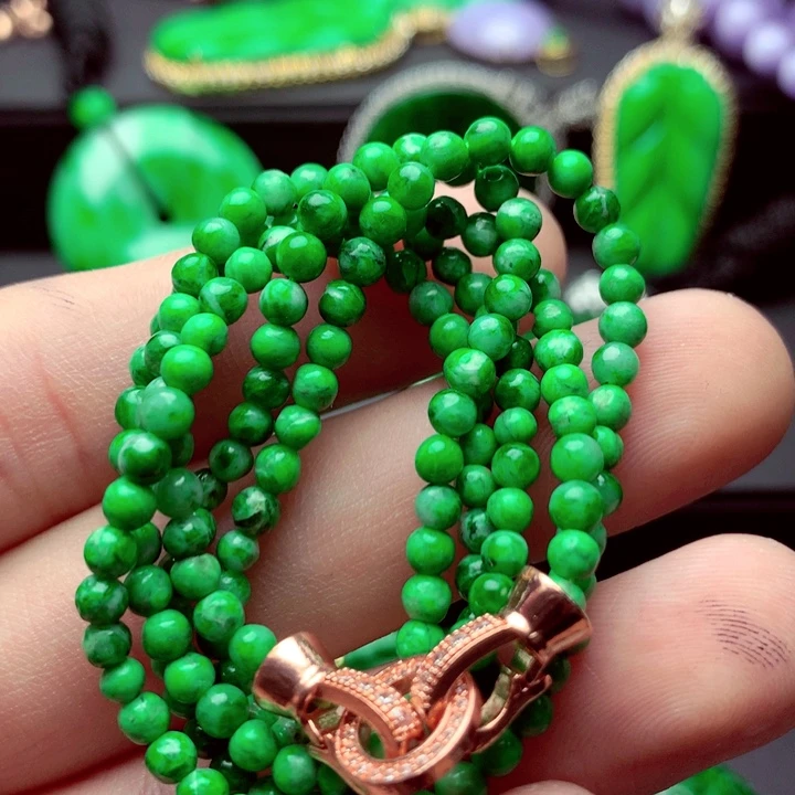 翡翠未镶嵌毛衣链