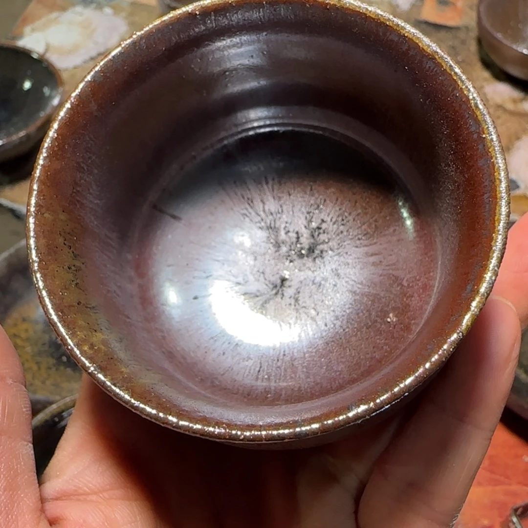 柴烧建盏茶盏茶杯495