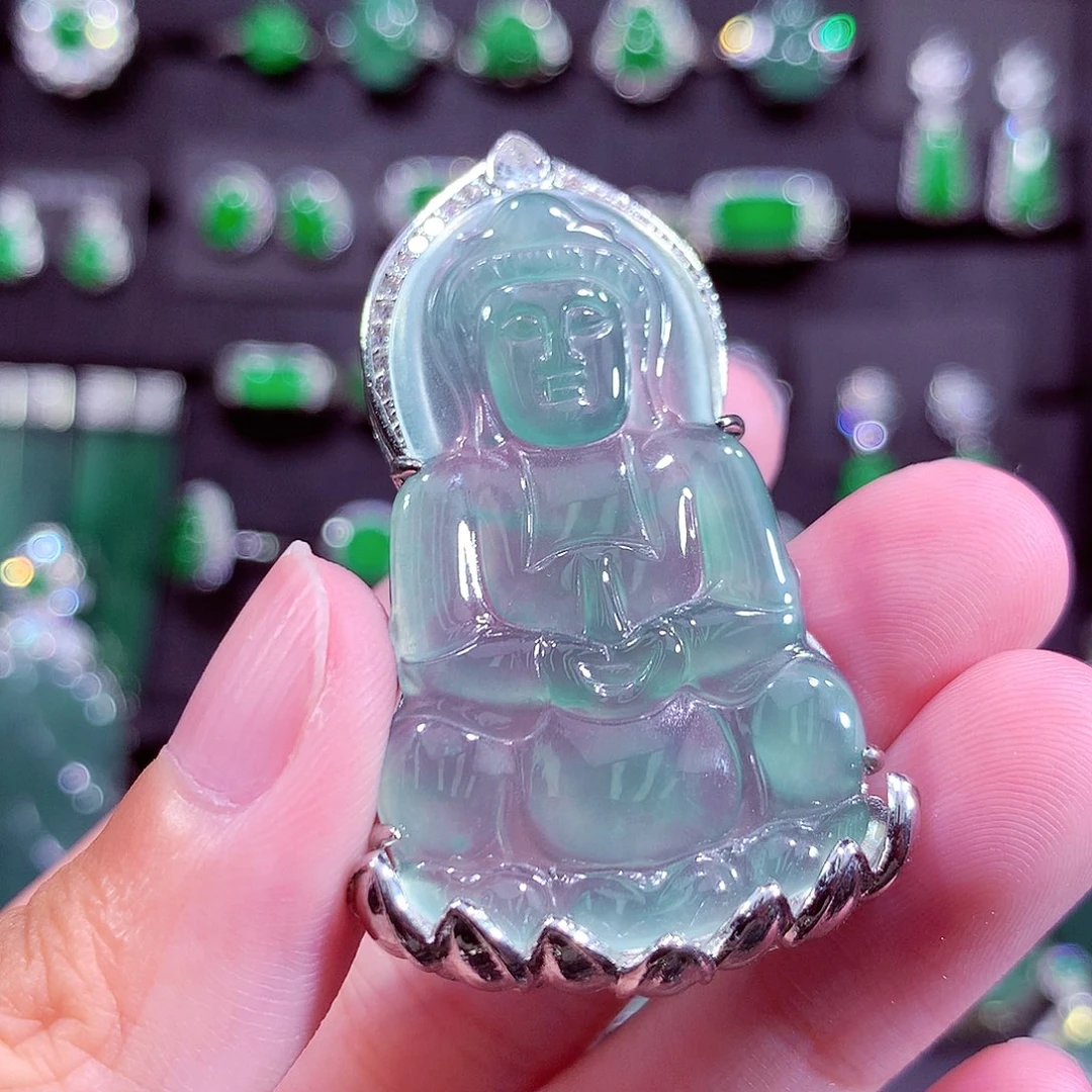 翡翠未镶嵌颈饰天然