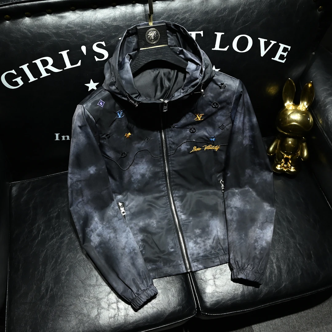 瑟图肖秋冬季男士高端时尚潮流连帽夹克衫休闲百搭修身上衣外套