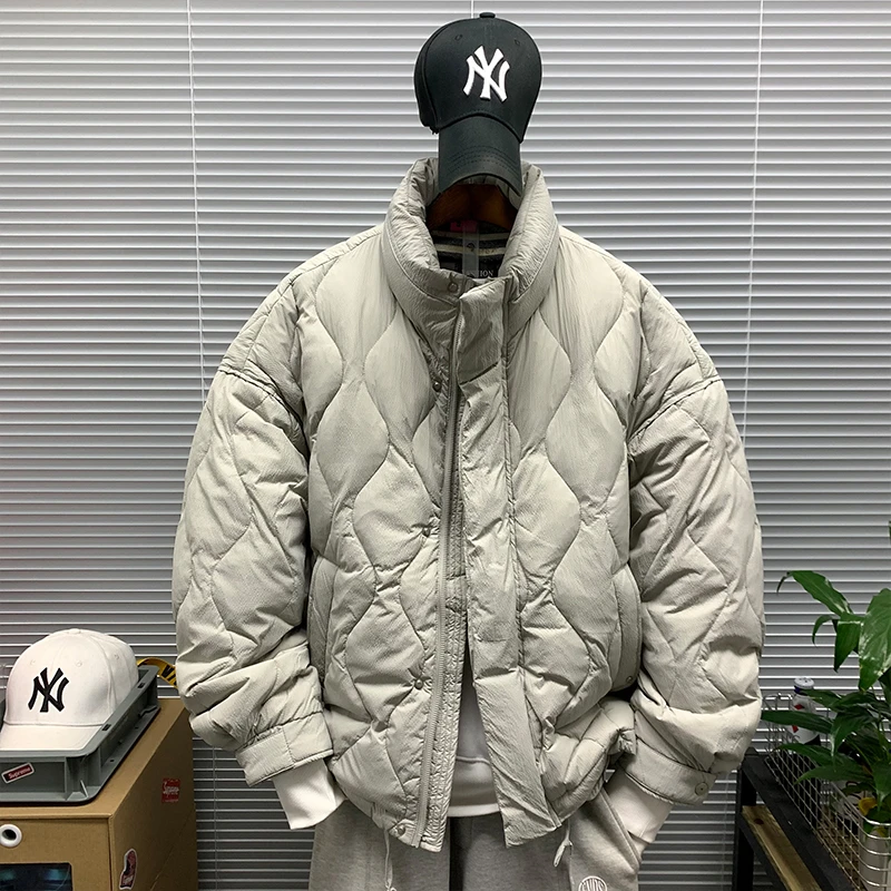 立领羽绒服外套男士冬季新款休闲宽松潮牌防风保暖舒适百搭面包服