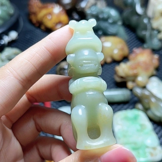 白玉菩提吊坠摆件