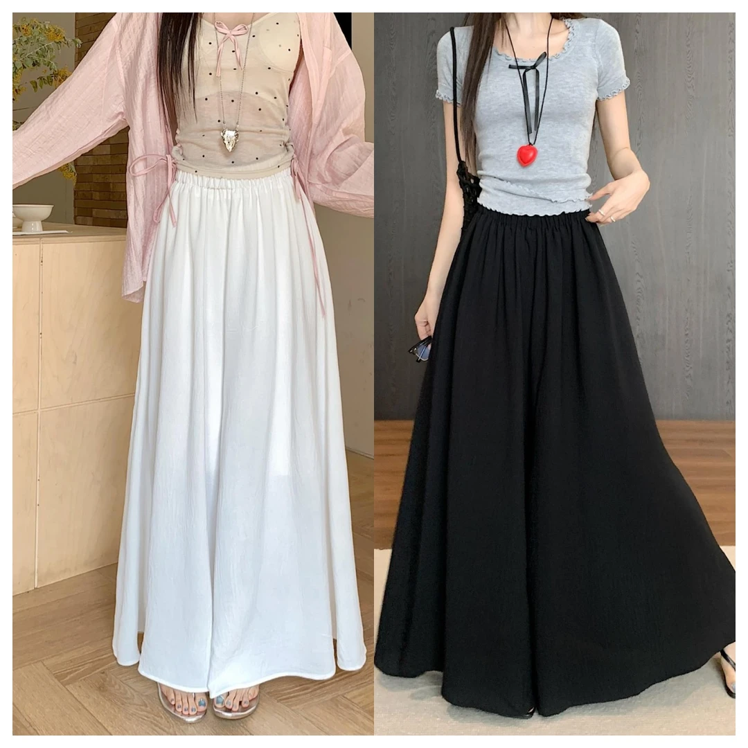 8052-夏新款女装显瘦微胖大码宽松裤裙