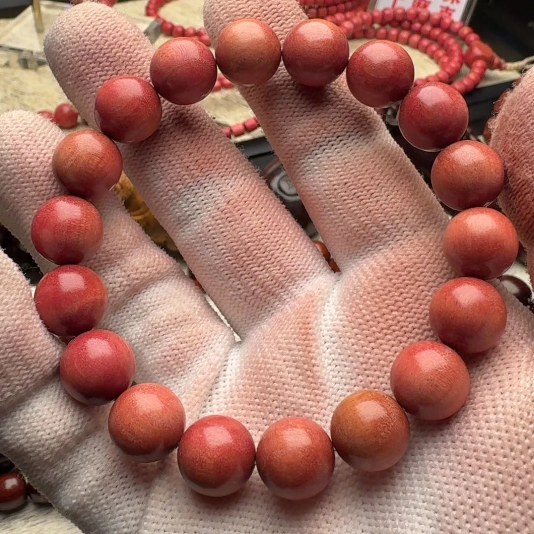 手串/手链小叶紫檀粉象木蜜桃粉头档