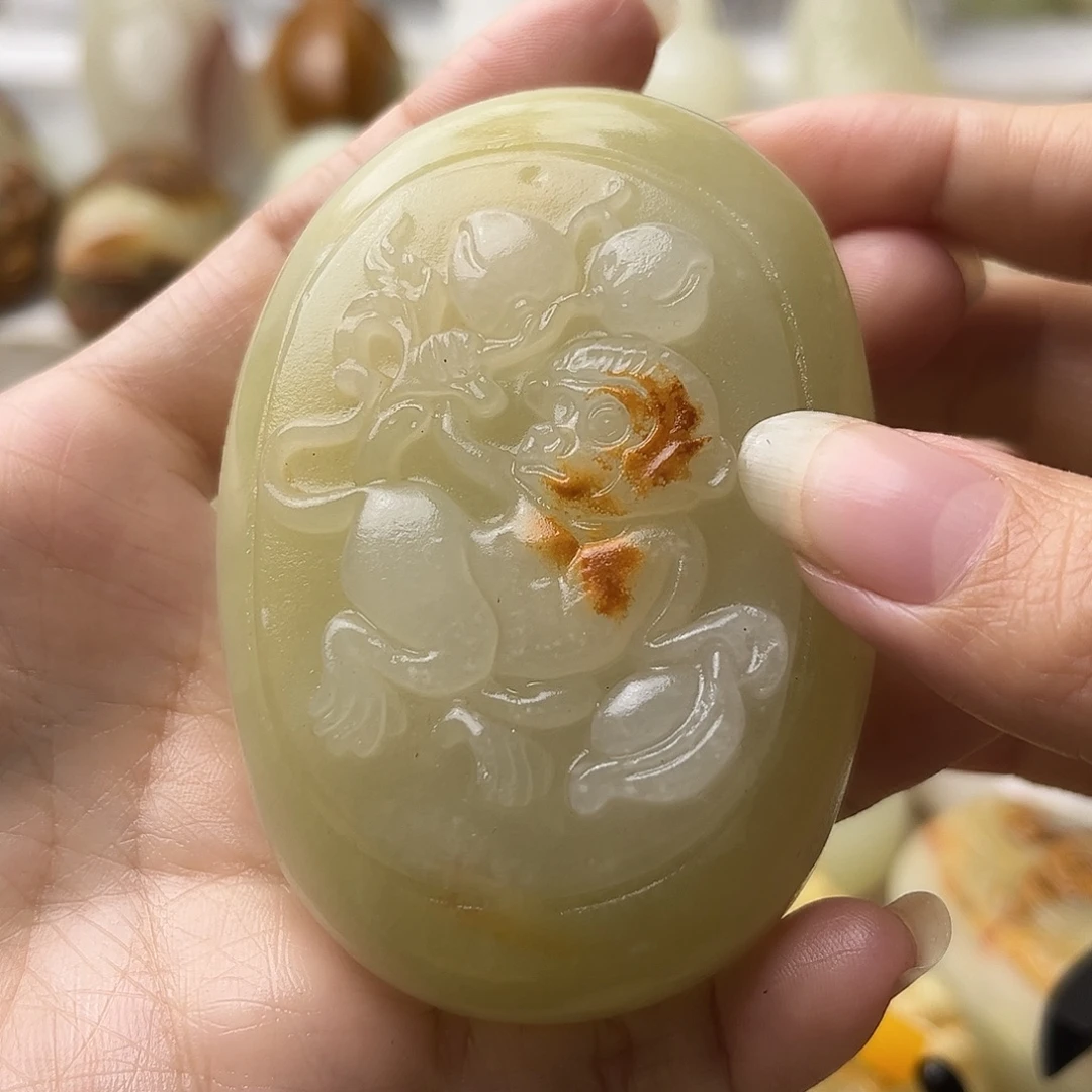 石材方解石摆件不退换猴