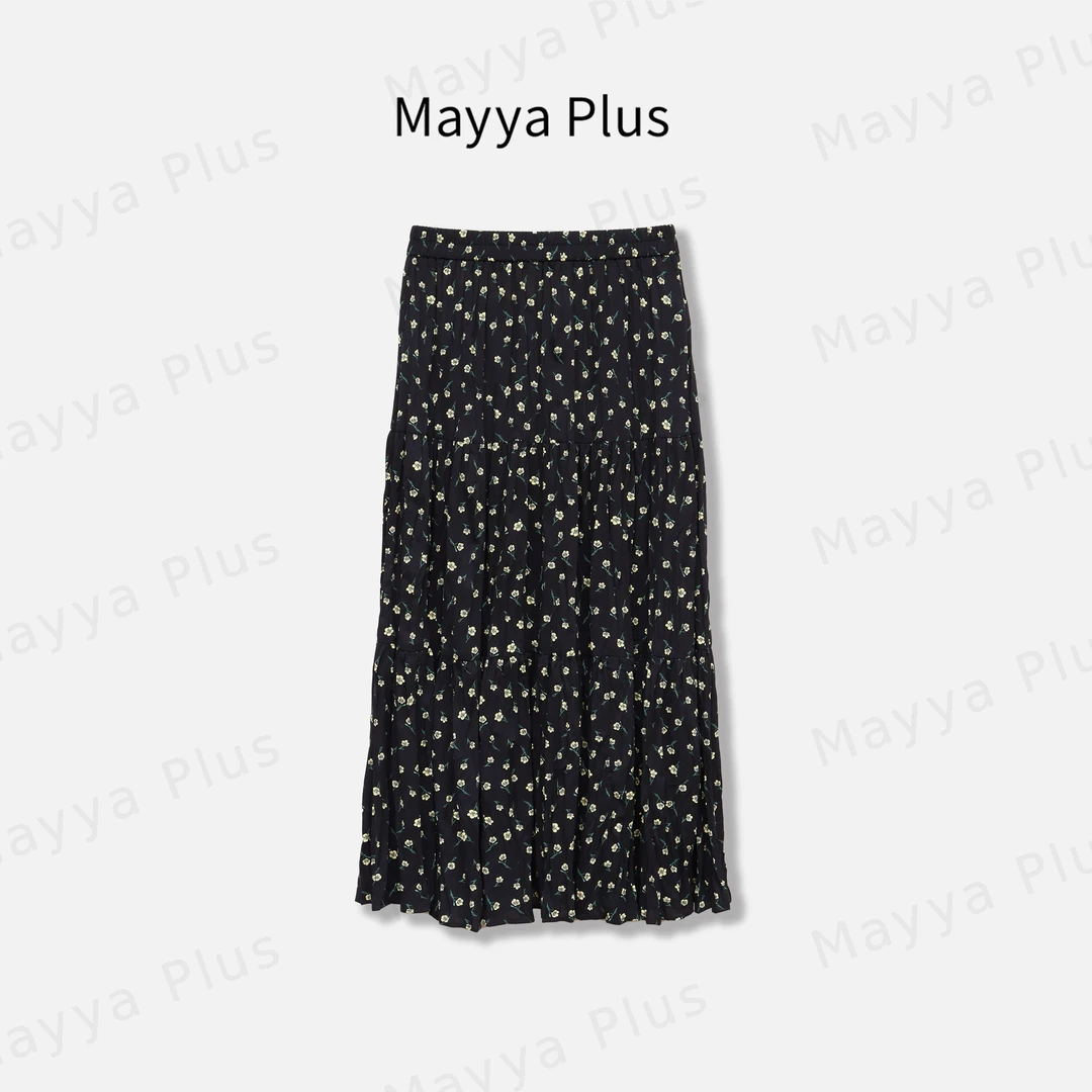 【花期如梦】Mayya Plus麦芽定制轻奢气质欧若风梭织半裙32526769
