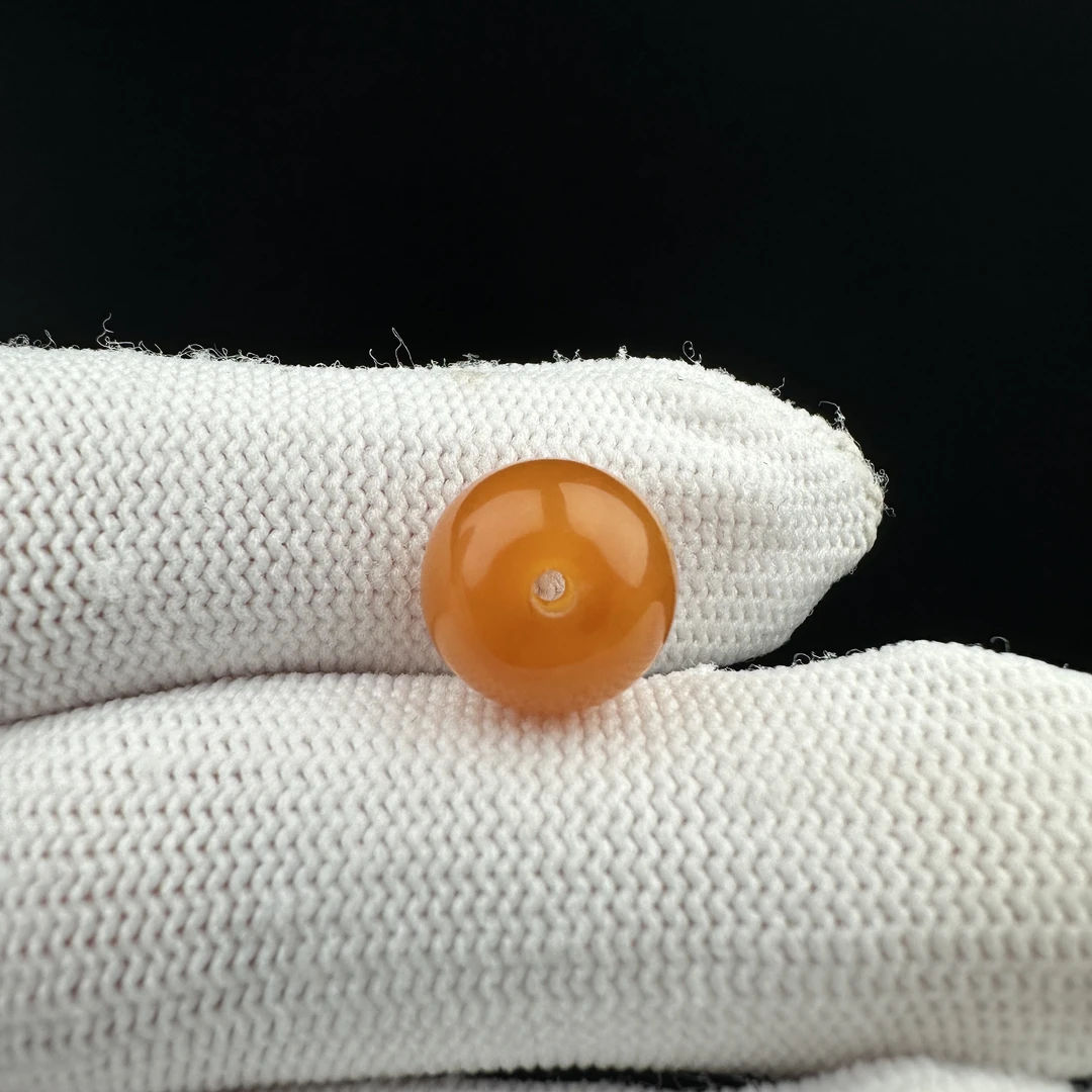 K1372天然原矿蜜蜡 鸡油红扣子11*10mm支持复检假一罚十